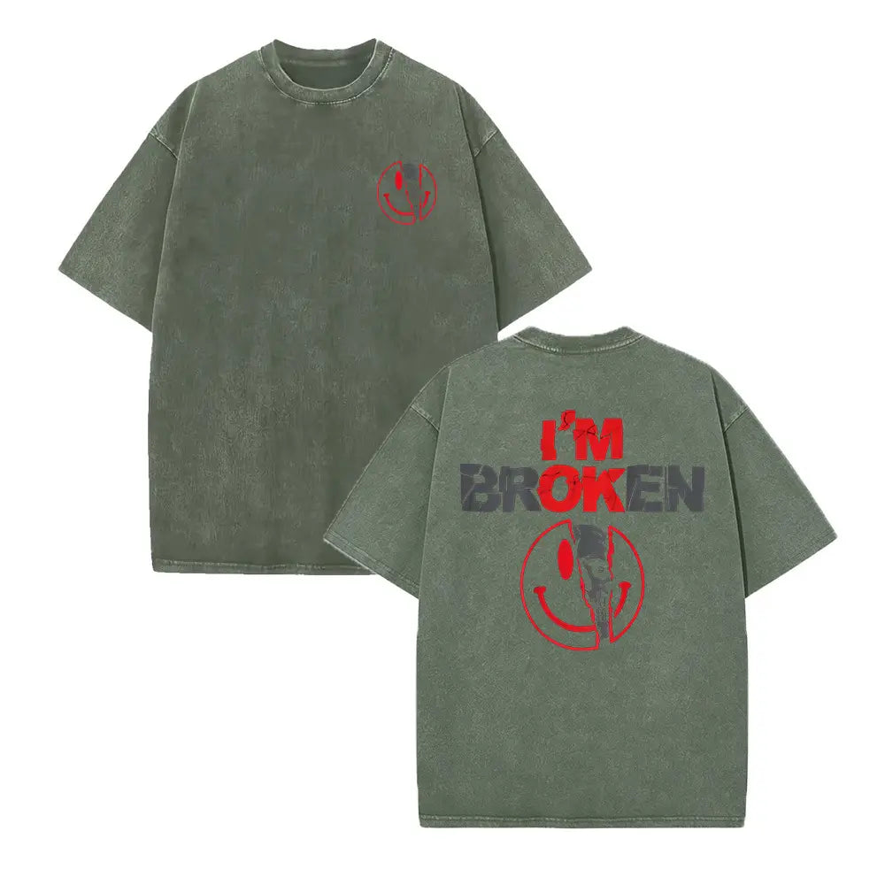 2 Sides I'm Broken Shirt, Horror Smile Face Sweatshirt, Broken Heart Sweatshirt, Unisex Shirt, Unisex Tee