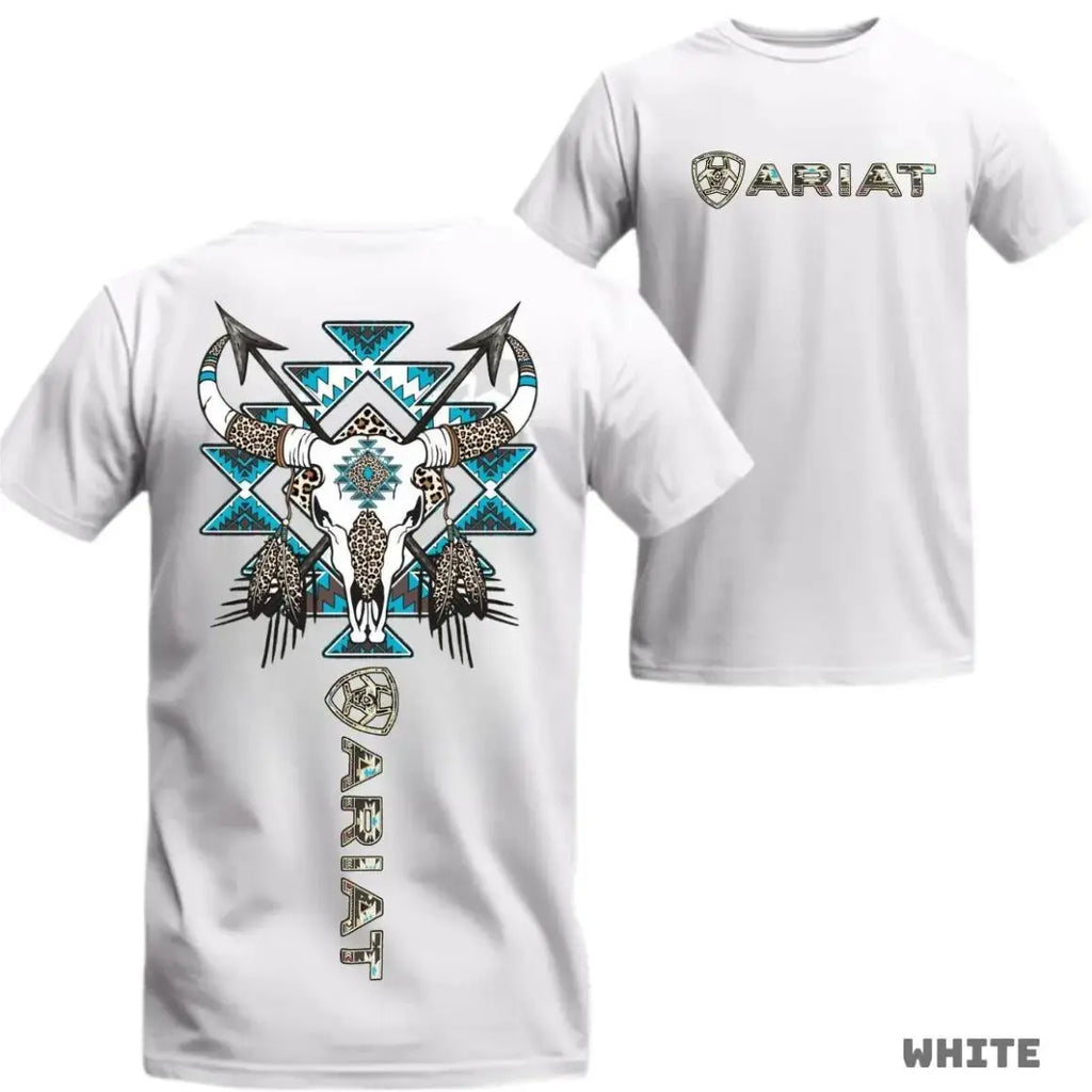 Ariat Western Graphic T-Shirt - Aztec Skull Unisex Tee